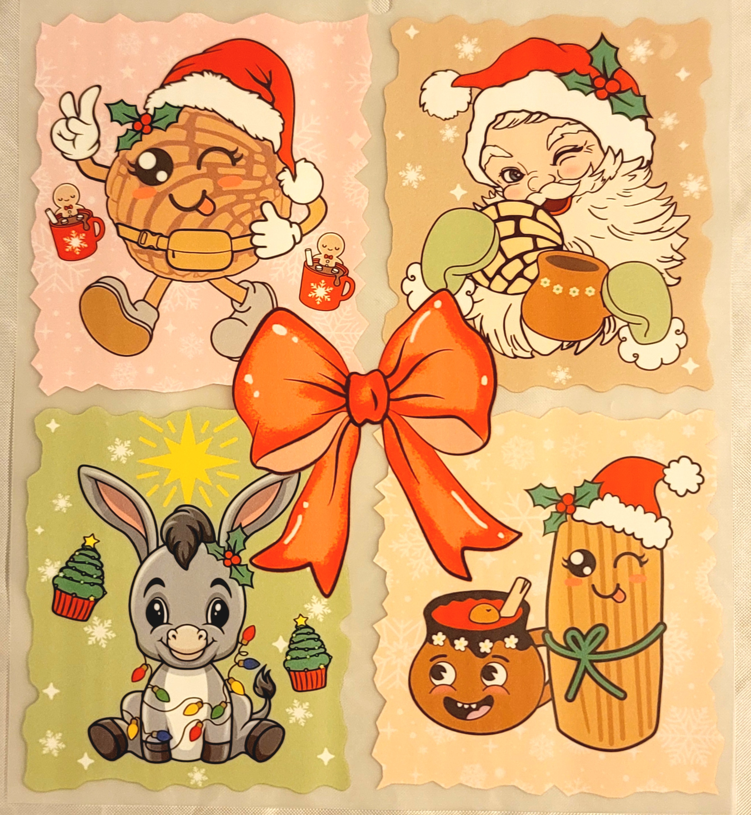 Festive Holiday Cartoon DTF print