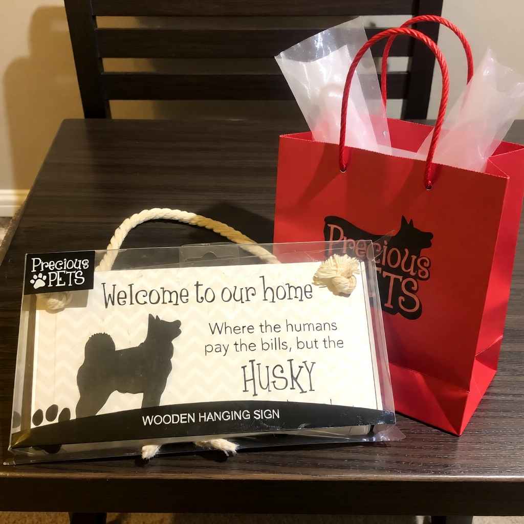 Dog Lover Wooden Sign,  Husky or Beagle Wall Plaque 