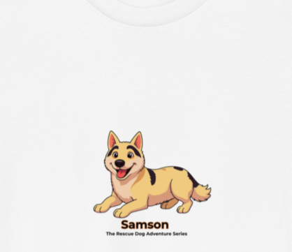 Samson print organic cotton kids t-shirt