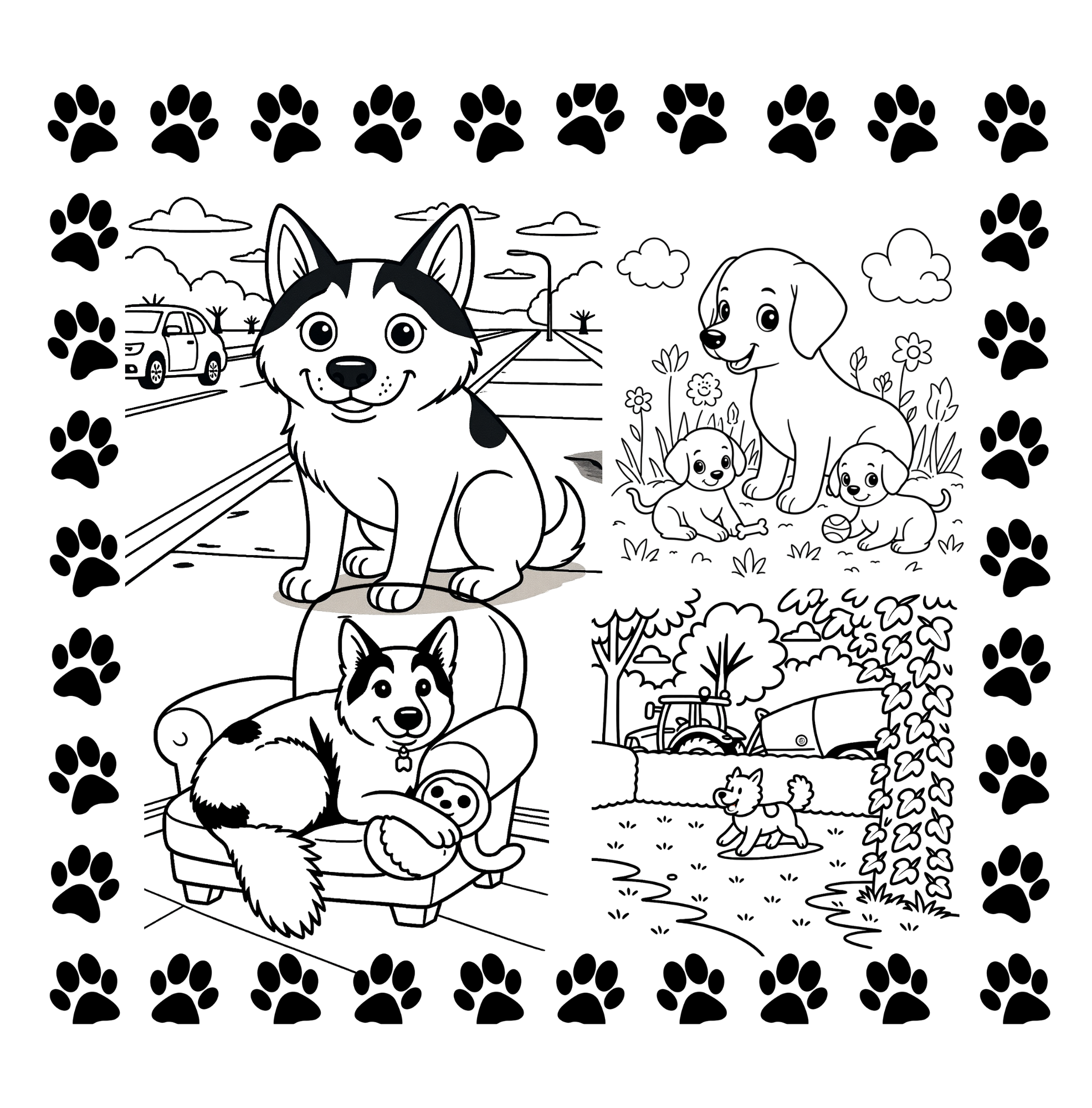 Samson The Rescue Dog Adventure Series - Samson's Forever Friends Colouring Book (PDF Download)