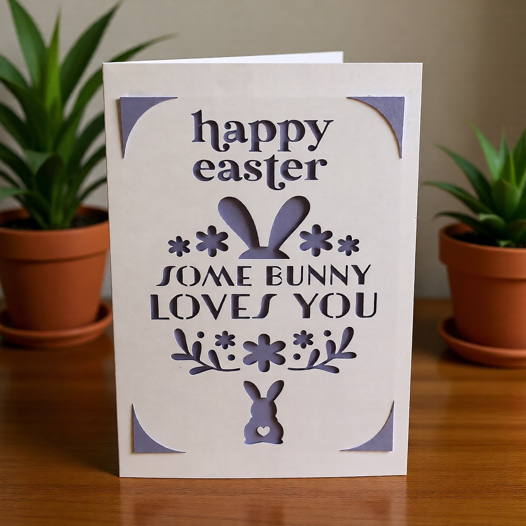 Handmade Easter Card | Some Bunny Loves You Card | Cute Bunny Easter Card 
