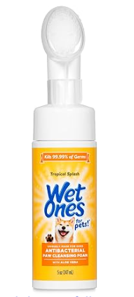 Espuma antibacteriana para limpiar patas Wet Ones