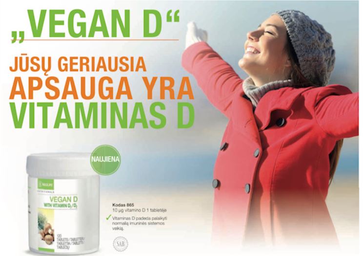 Vegan D, vitamino D maisto papildas