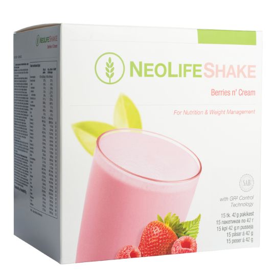 „NeoLifeShake“, baltyminis gėrimas - maisto pakaitalas, uogų ir grietinėlės skonio