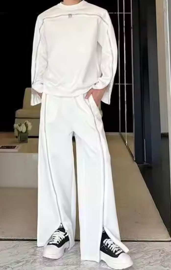 White Relaxed Fit Loungewear Set