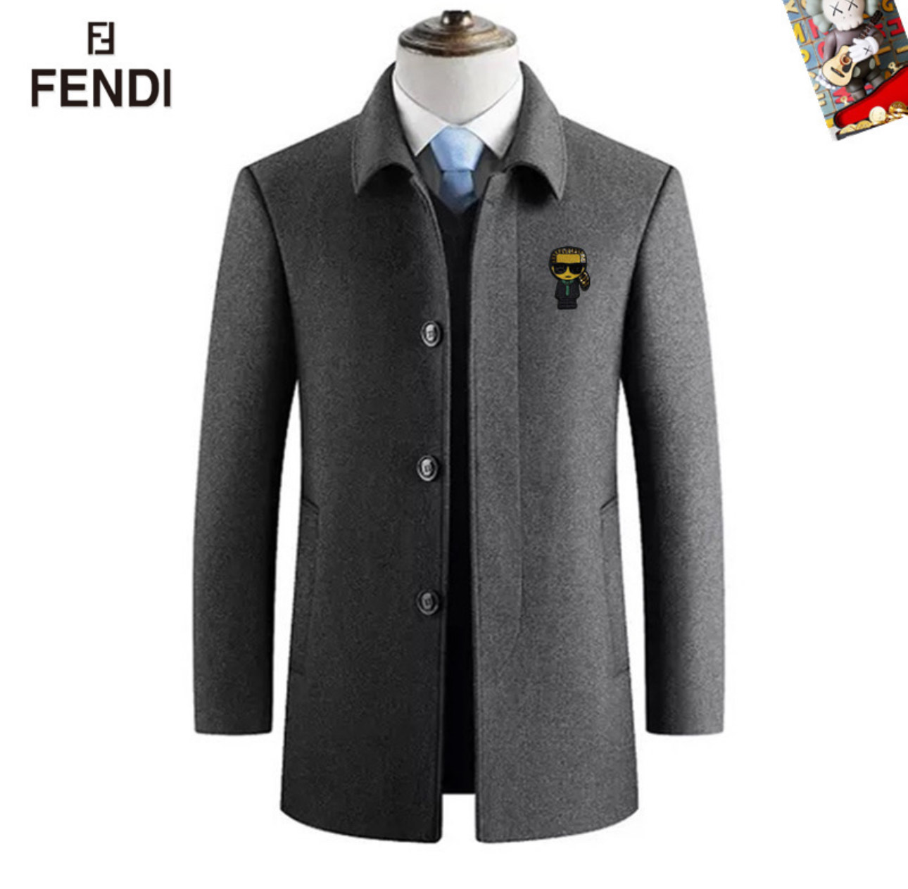 Fendi Men's Formal Wool Coat