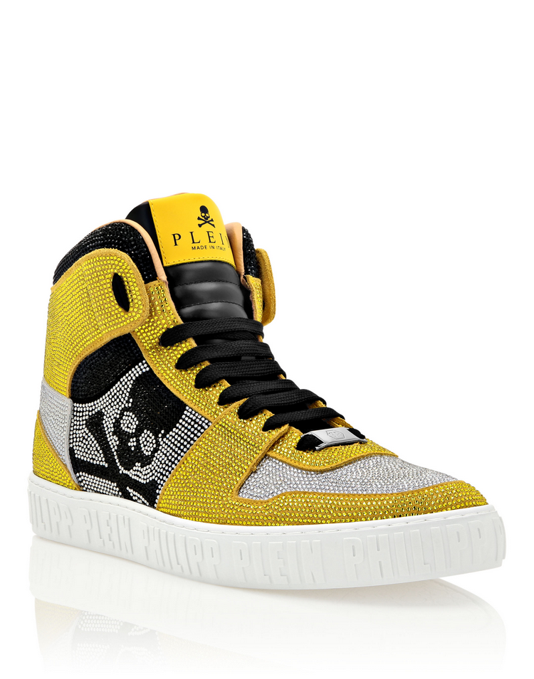 Philipp Plein Skull Embellished High-Top Sneaker