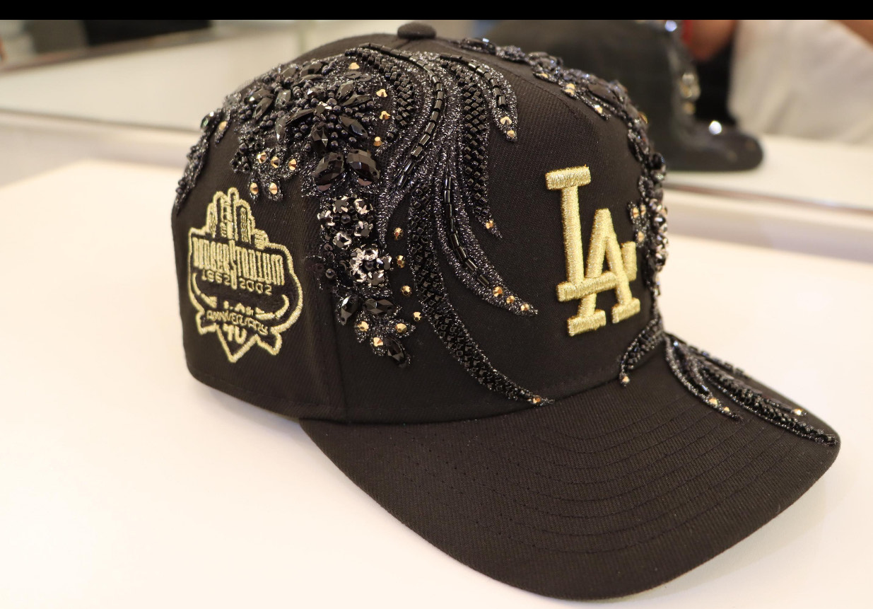 LA Embroidered Black Baseball Cap