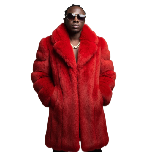 Luxury Red Fur Coat