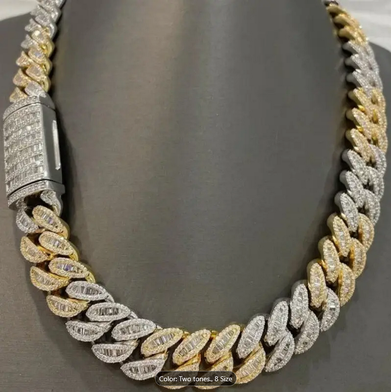 Two-Tone Cuban Link Chain Necklace