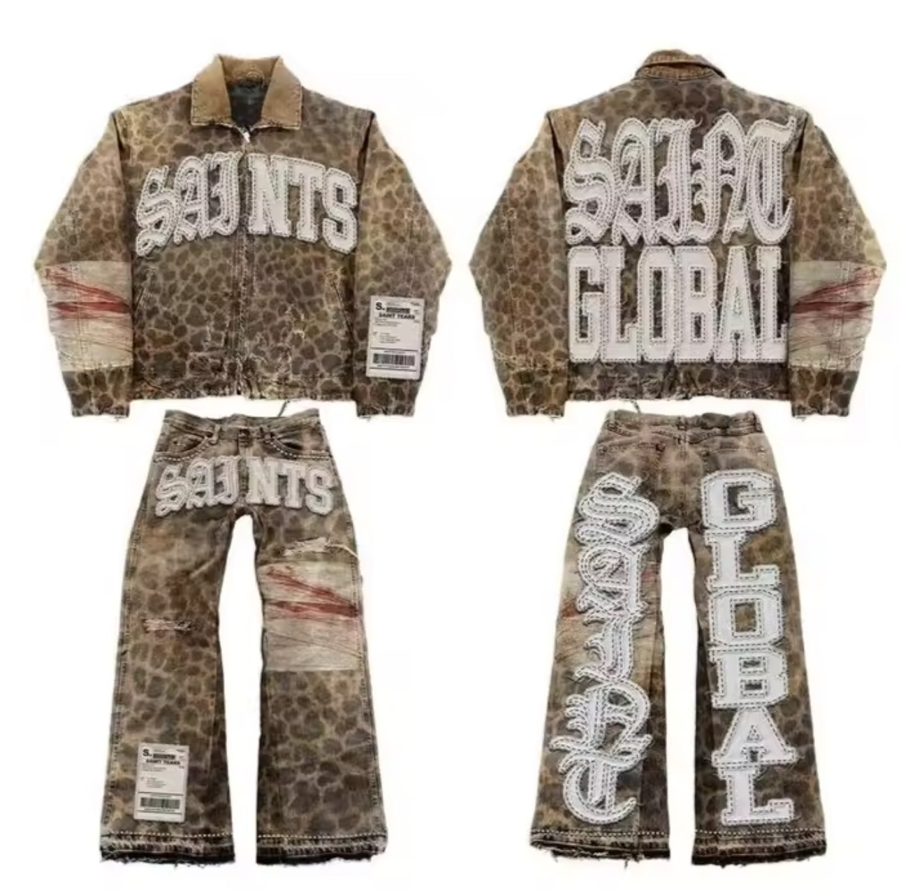 Saint Global Denim Jacket and Jeans Set