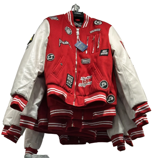 Red and White Varsity Jacket