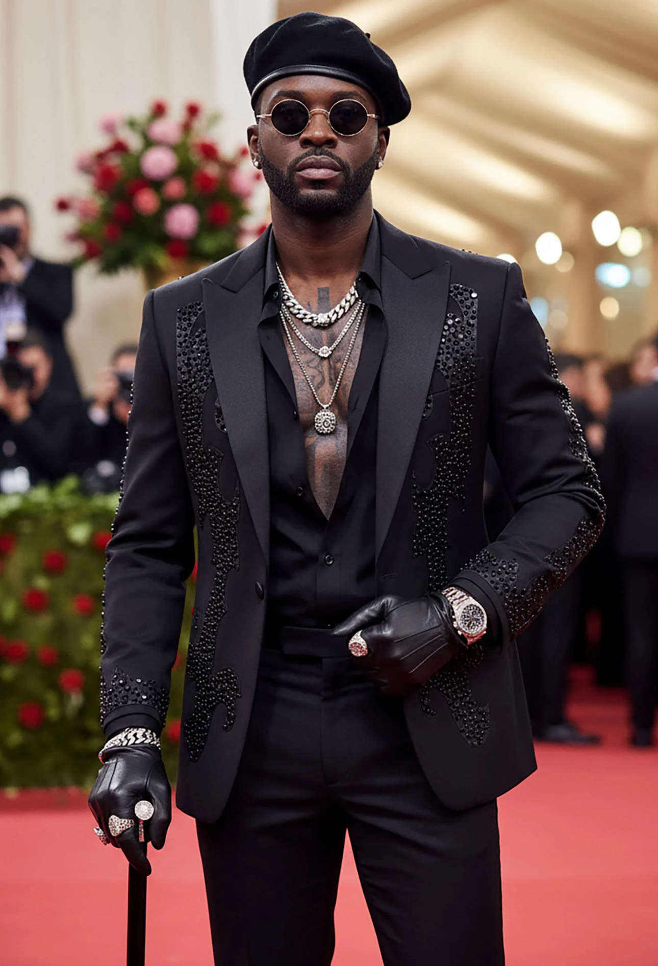 Embellished Black Tuxedo