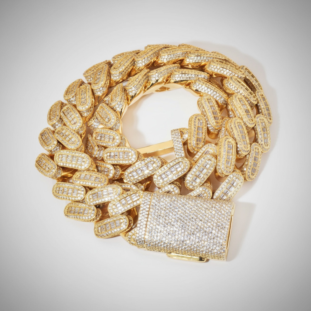 Luxury Gold-Plated Cuban Link Chain Belt