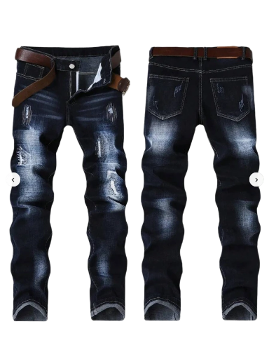 Men's Distressed Slim Fit Jeans