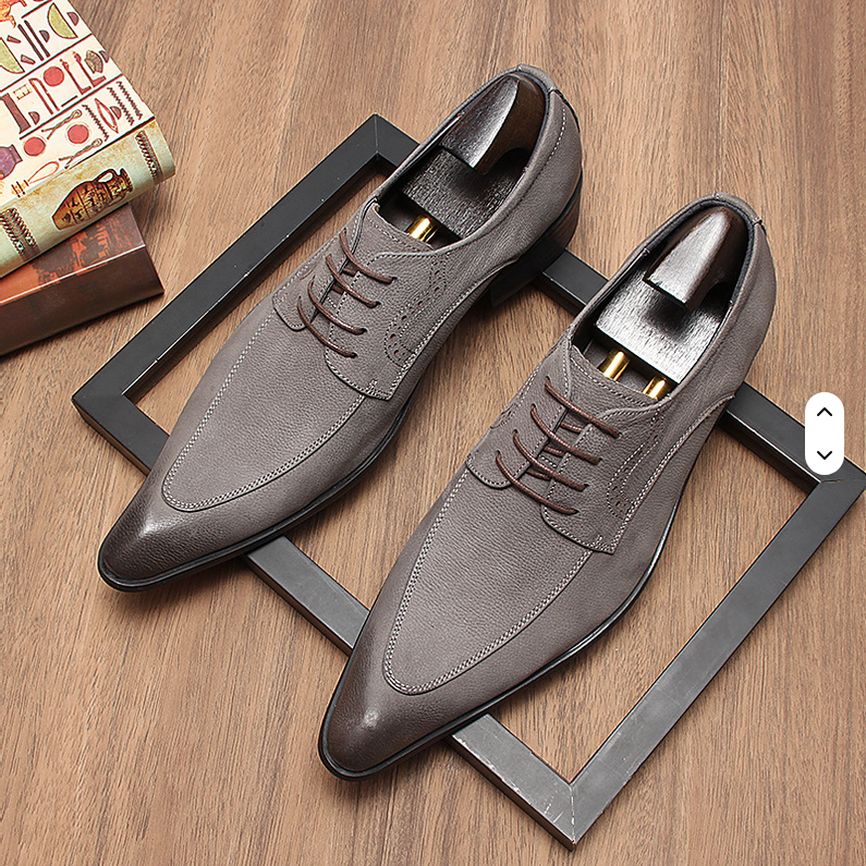 Men's Classic Brown Leather Oxford Shoes