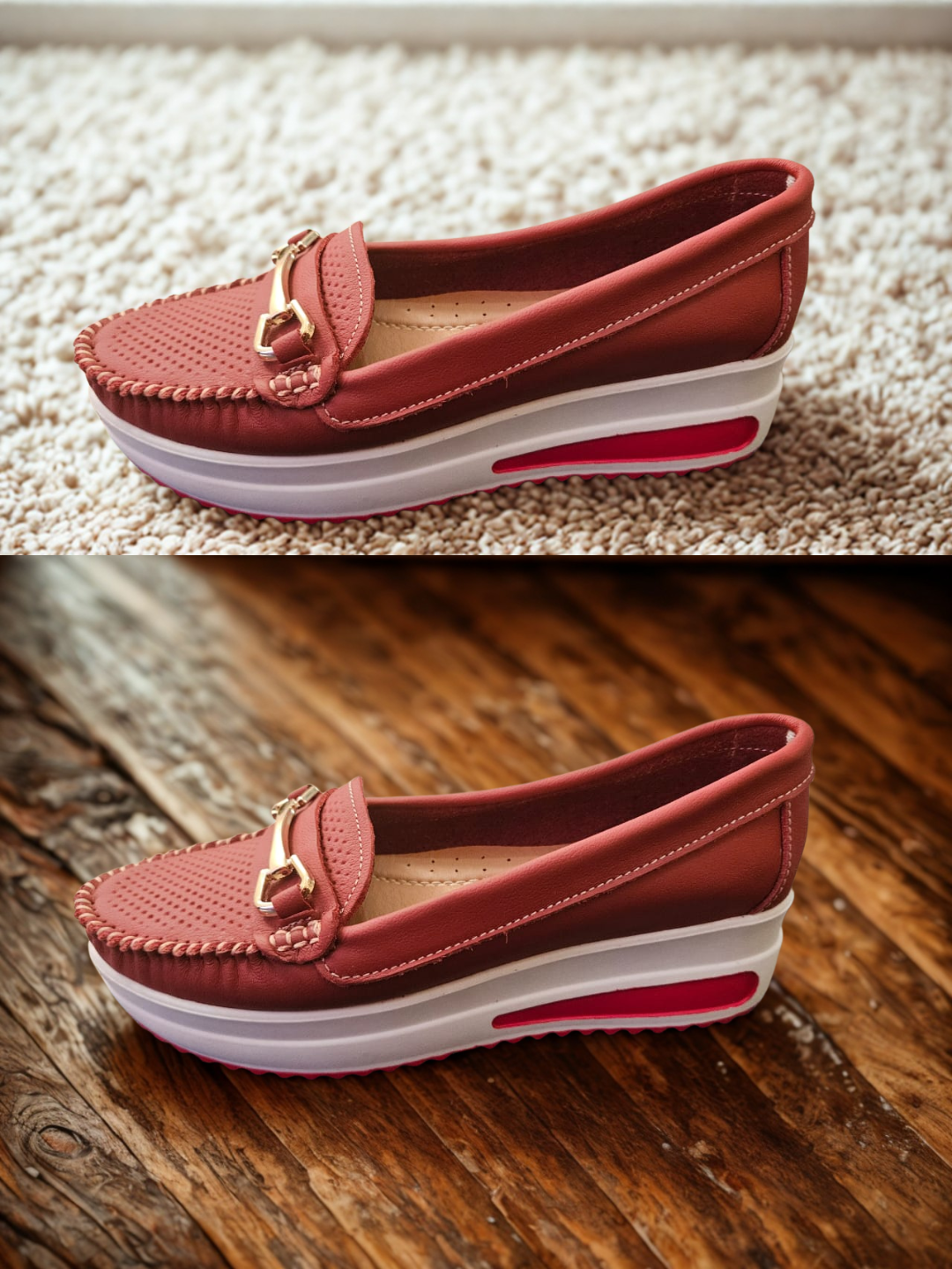 Zapato mocasín de plataforma