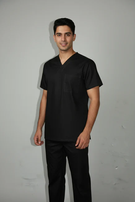 Black Medical Scrub Set
