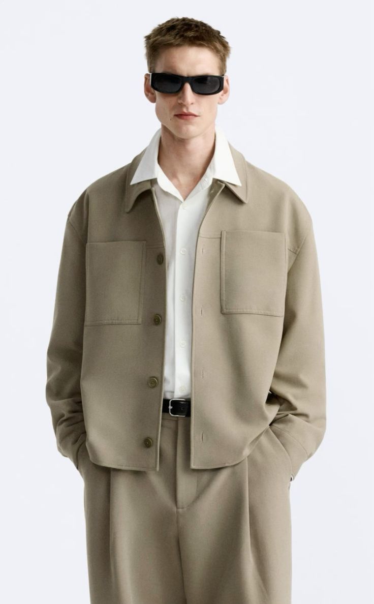 Men's Taupe Suit Set