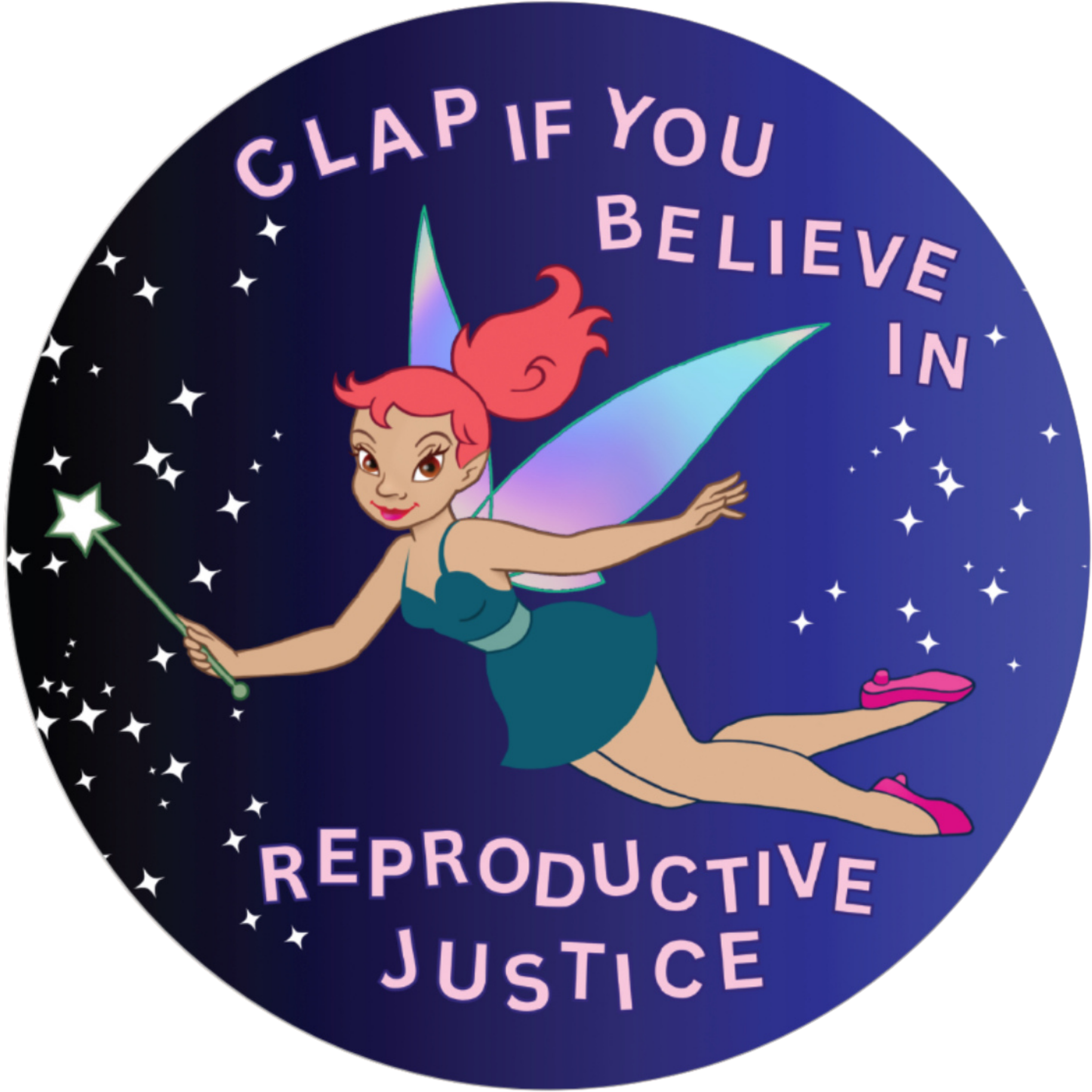Holographic Condom Fairy Sticker