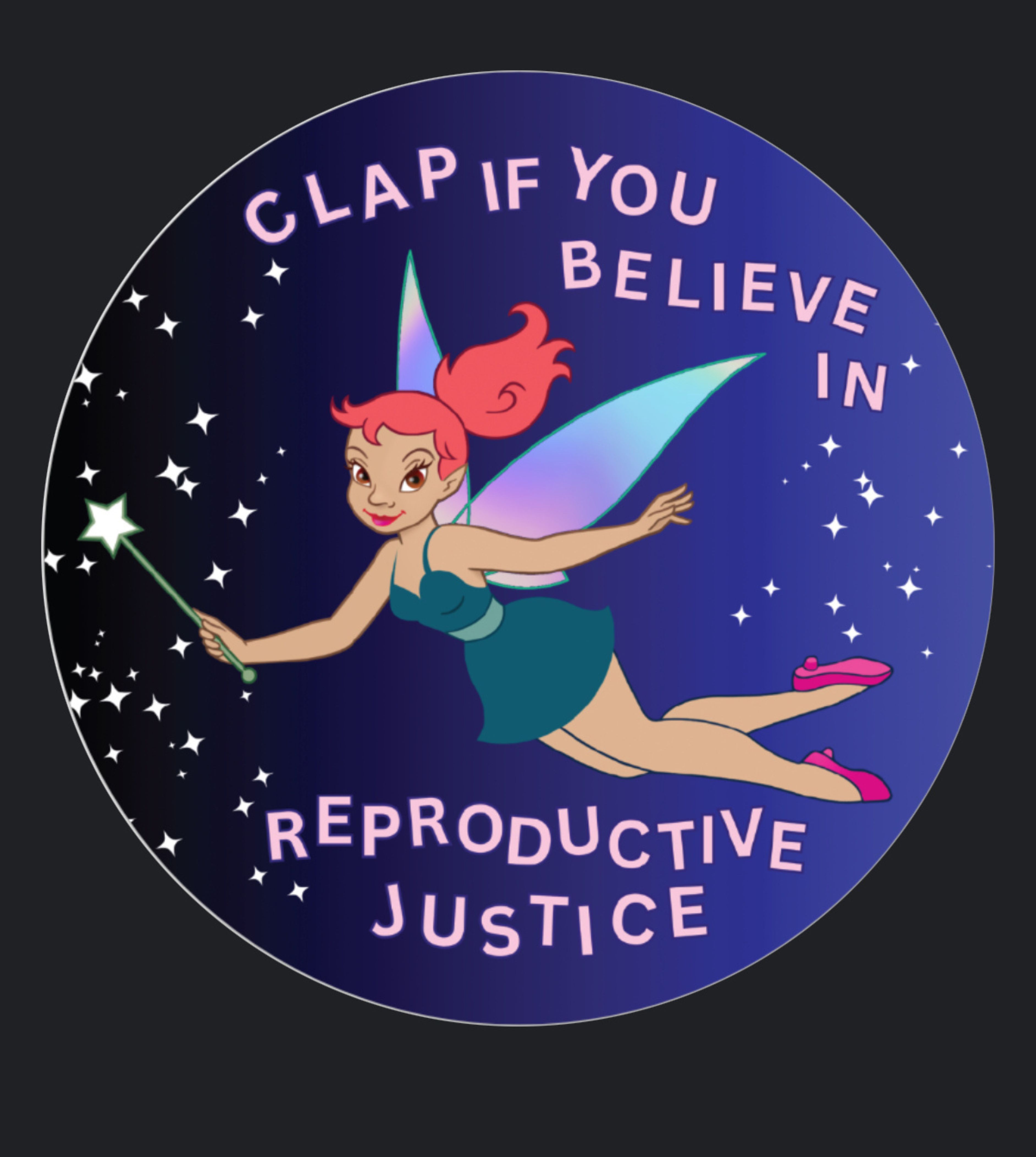 Holographic Condom Fairy Sticker