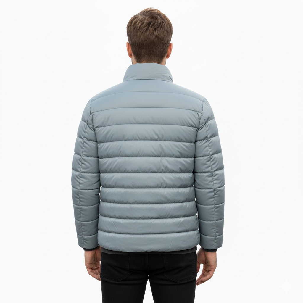 Men's Light Grey Puffer Jacket