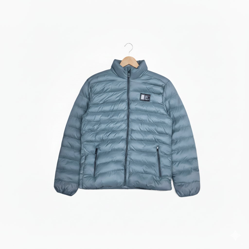 Men's Light Grey Puffer Jacket