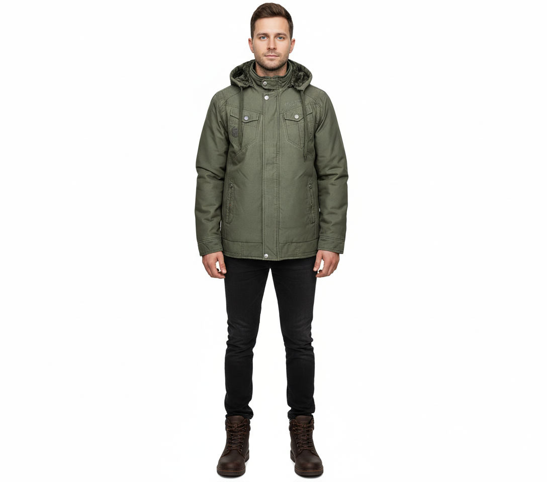 Men's Single Chain Divider Winter Jacket 1922