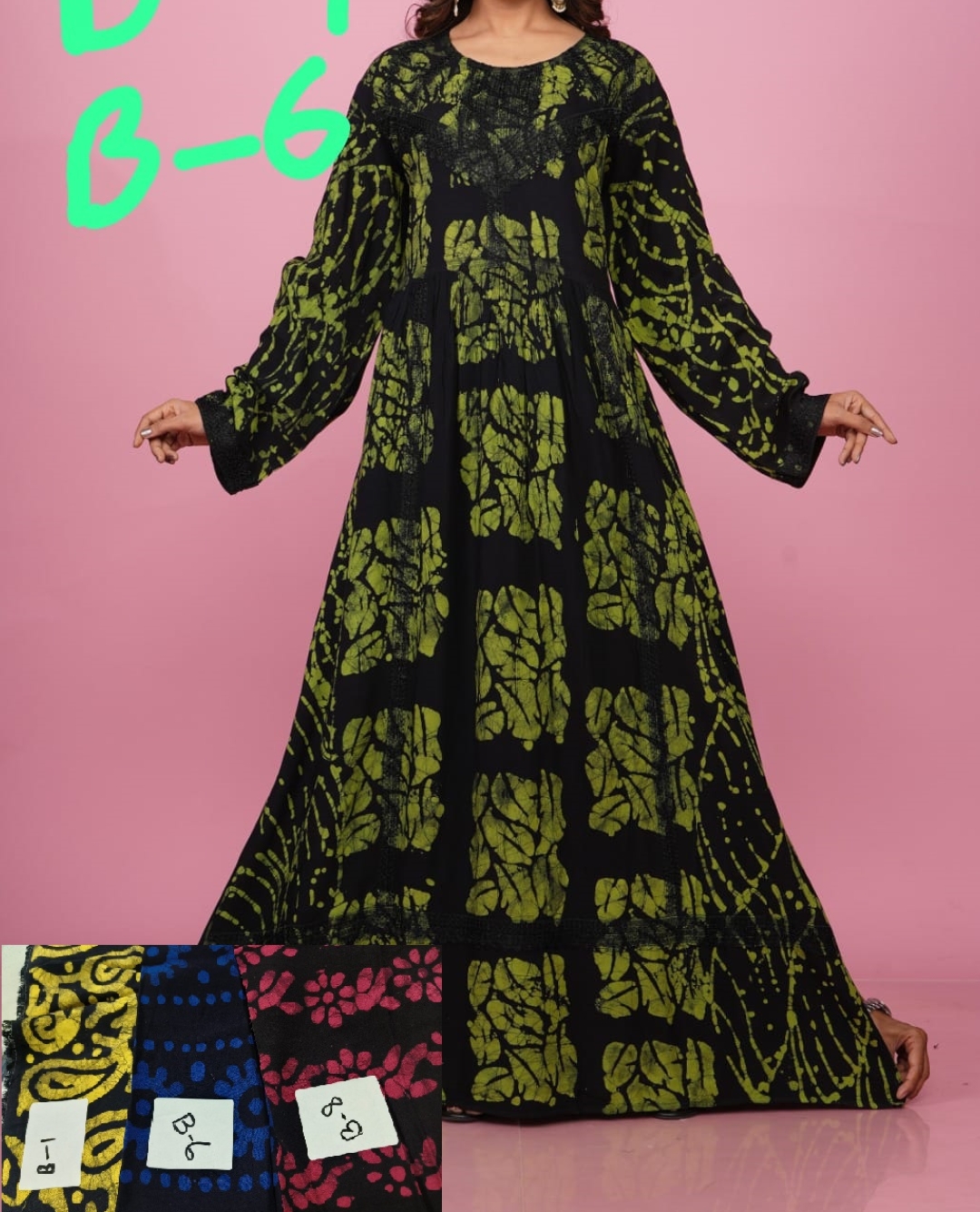 Elegant Batik Maxi Dress