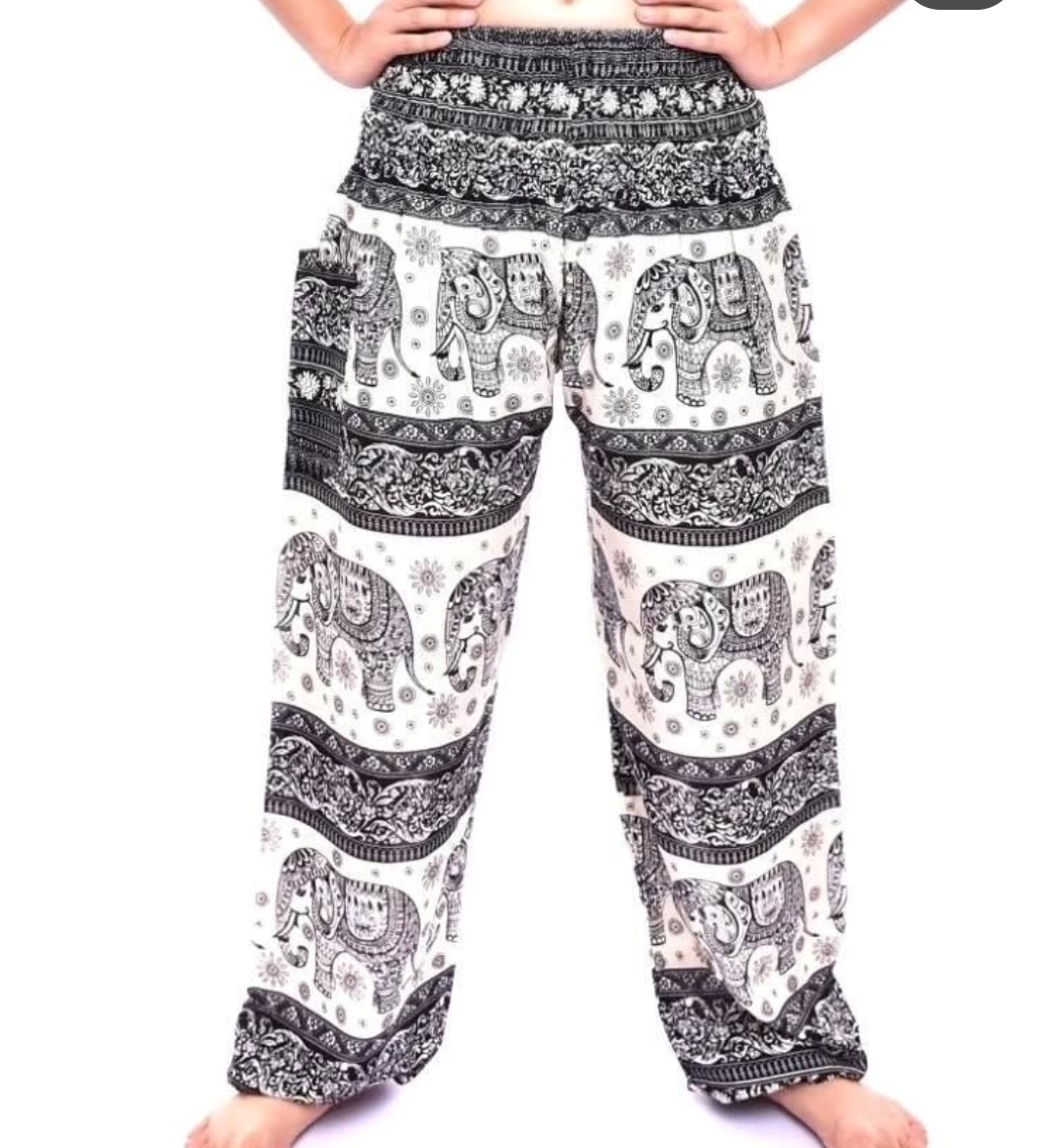 Women's Elephant Print Boho Pants