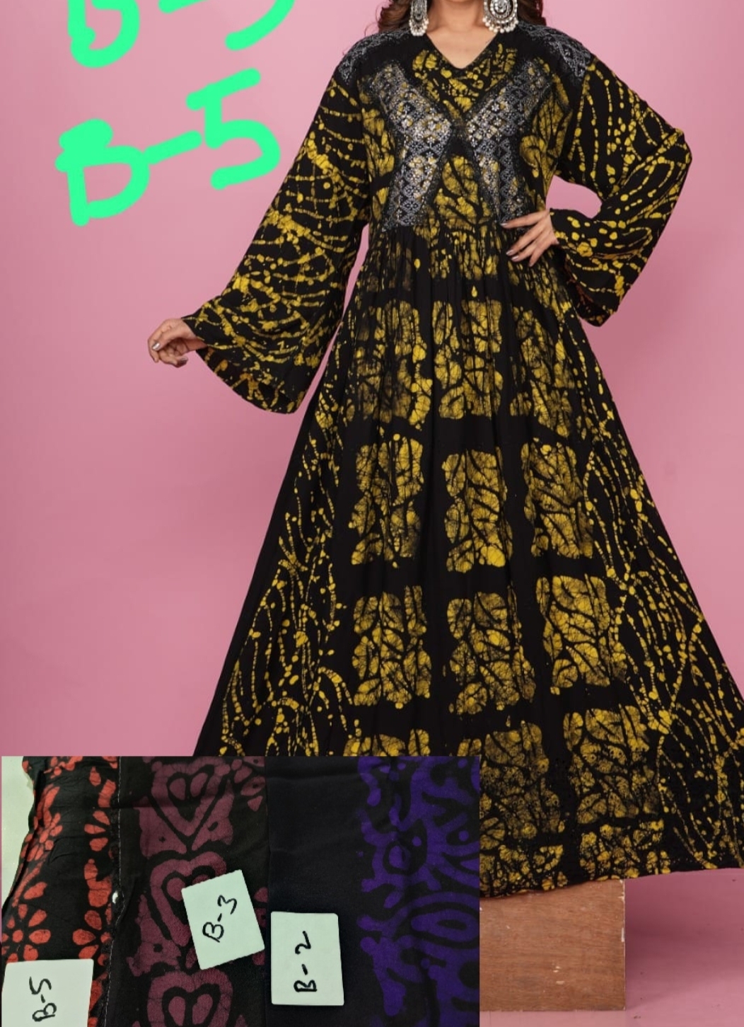 Elegant Batik Maxi Dress
