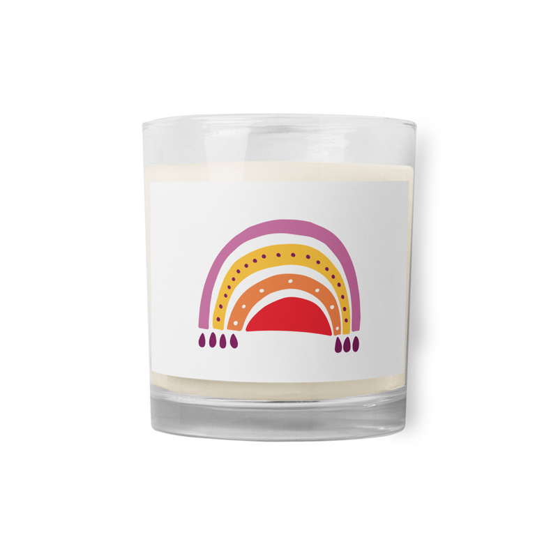 Glass jar soy wax candle