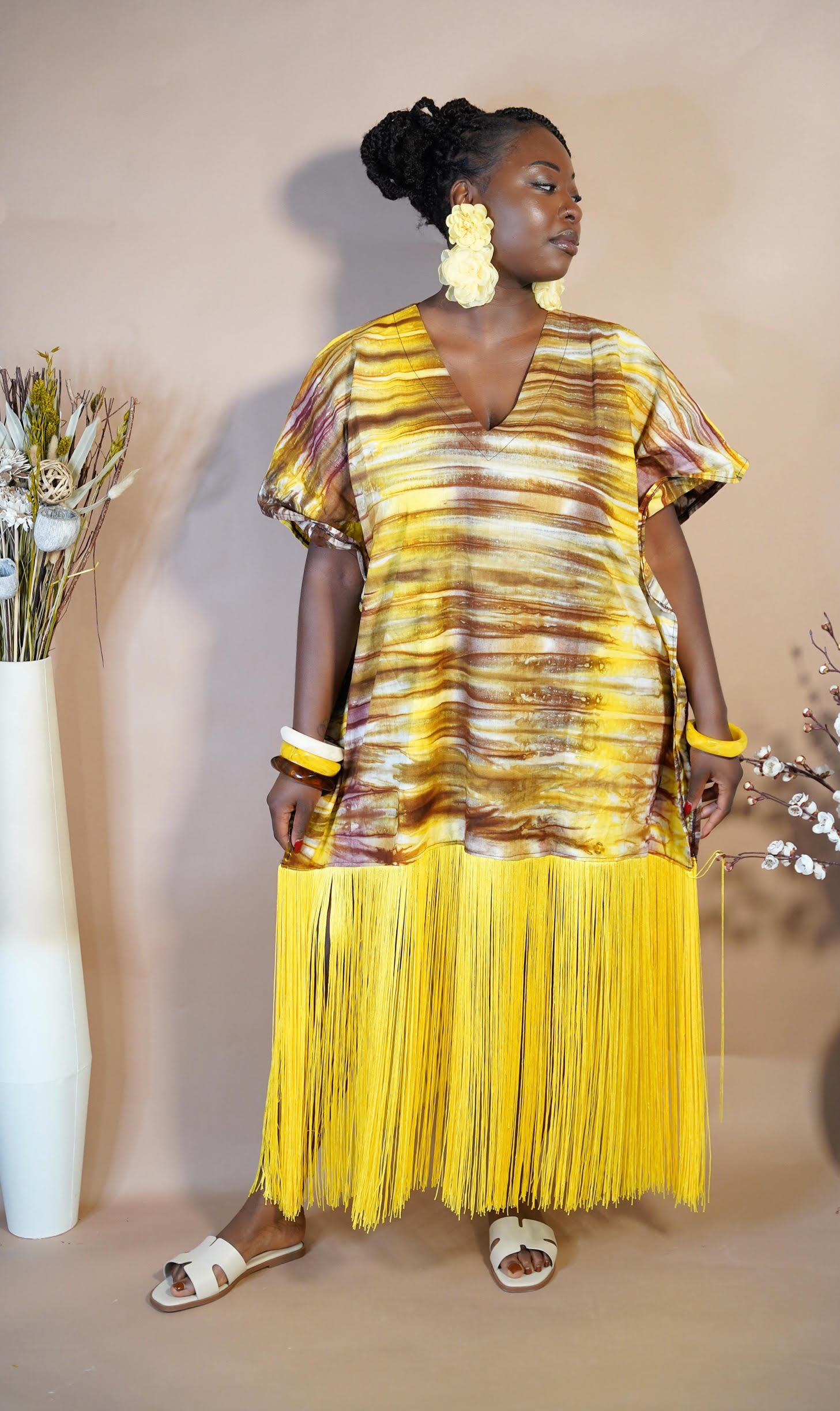 Pinamang Fringe Kaftan