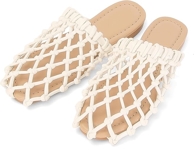 Woven Mules Dressy Flats Sandals