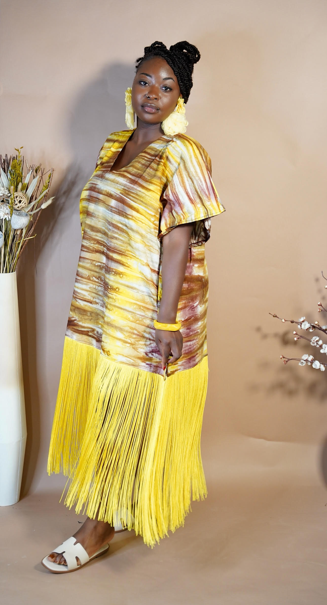 Pinamang Fringe Kaftan