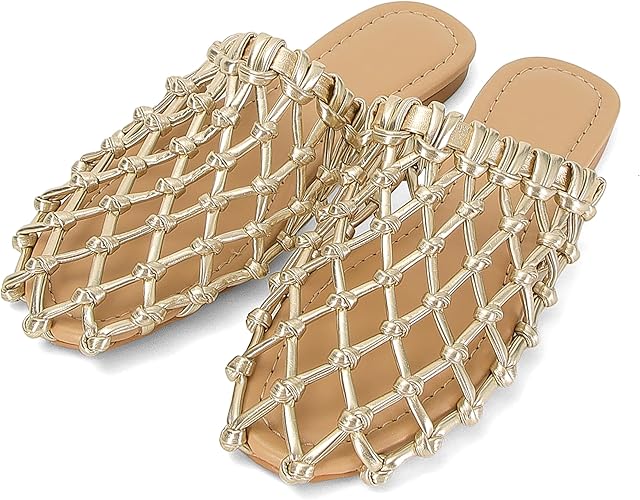 Woven Mules Dressy Flats Sandals