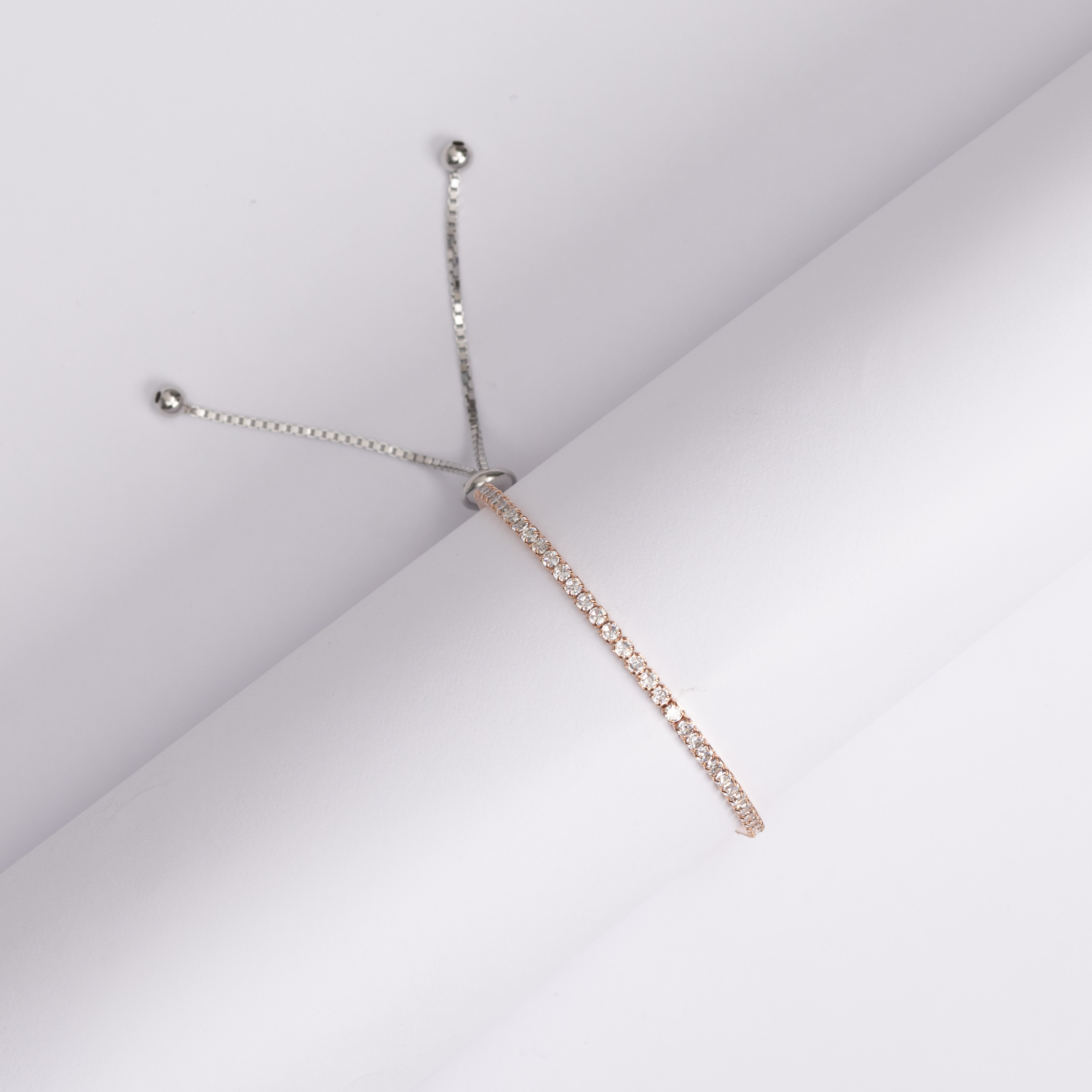 Rose Gold Adjustable Tennis Bracelet