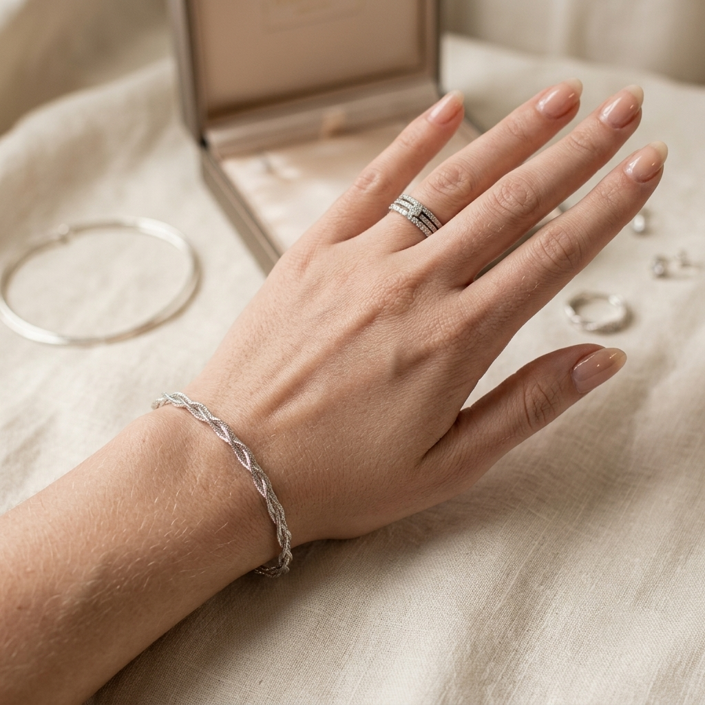Silver Braided Bracelet