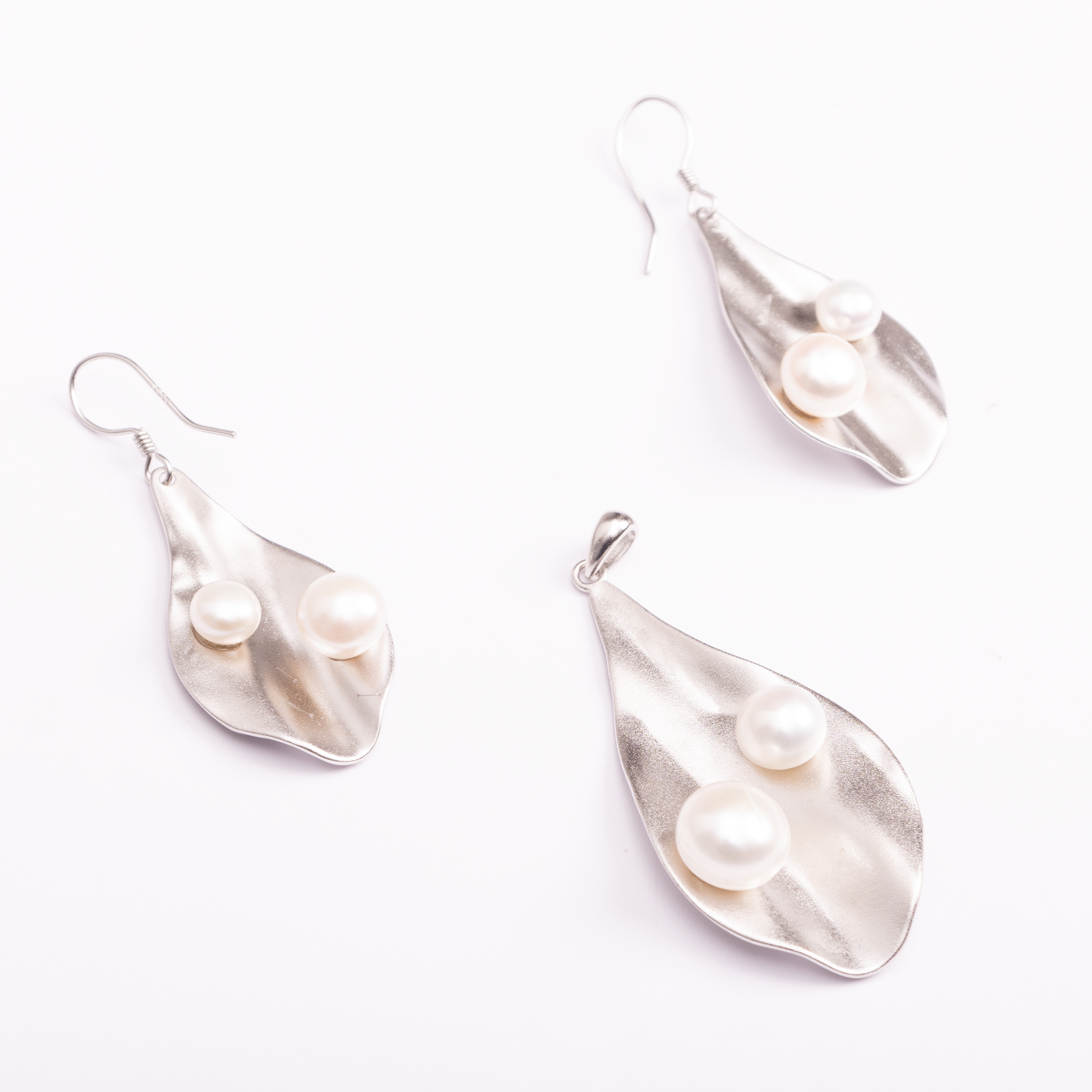 Pearl & Silver Statement Earrings