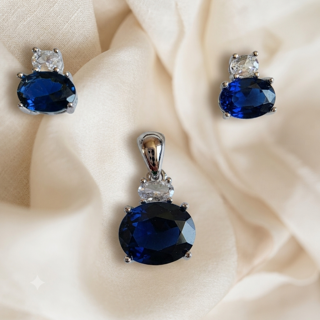 Sapphire & Diamond Jewelry Set