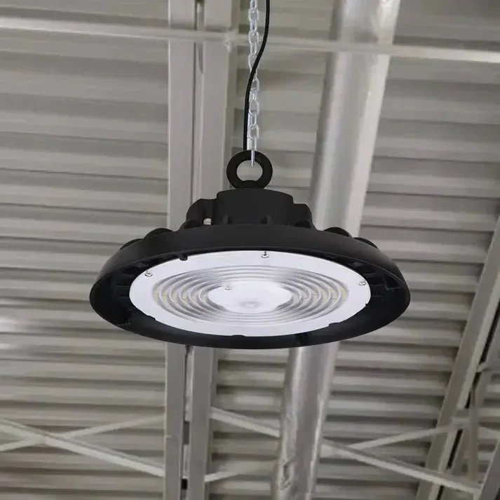 UFO High Bay LED Light – 240W / 220W / 200W, 90° Beam, Black, Hook Mount