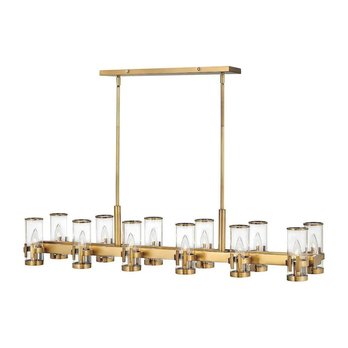 Reeve Linear Suspension – Black Oxide Finish, Clear Glass Shades