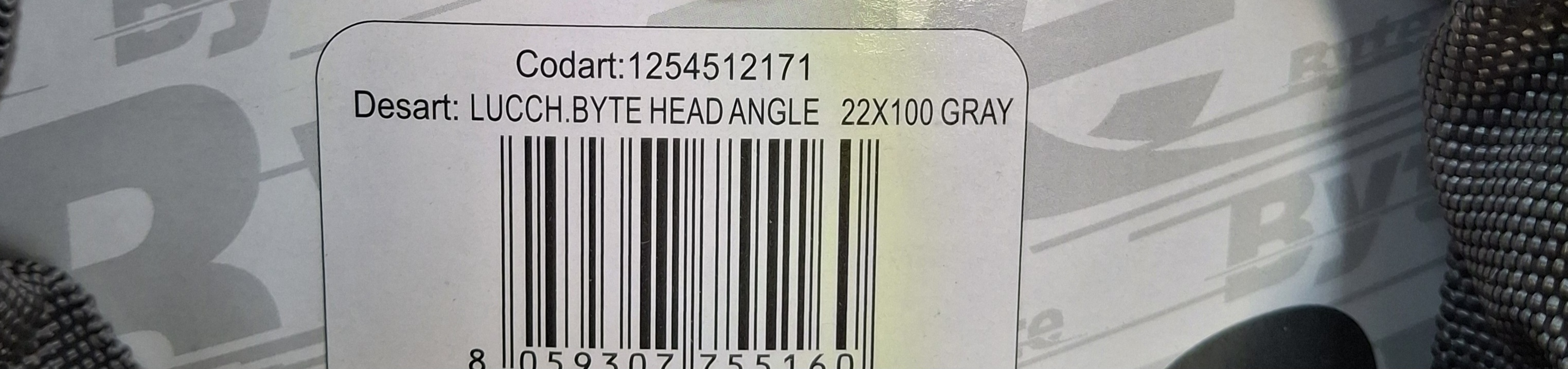 LUCCH.BYTE HEAD ANGLE 22X100 GRAY