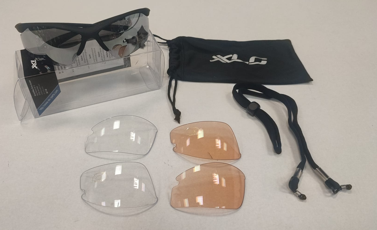 OCCHIALI XLC CON LENTI INTERCAMBIABILI + CORDINO + FODERO 