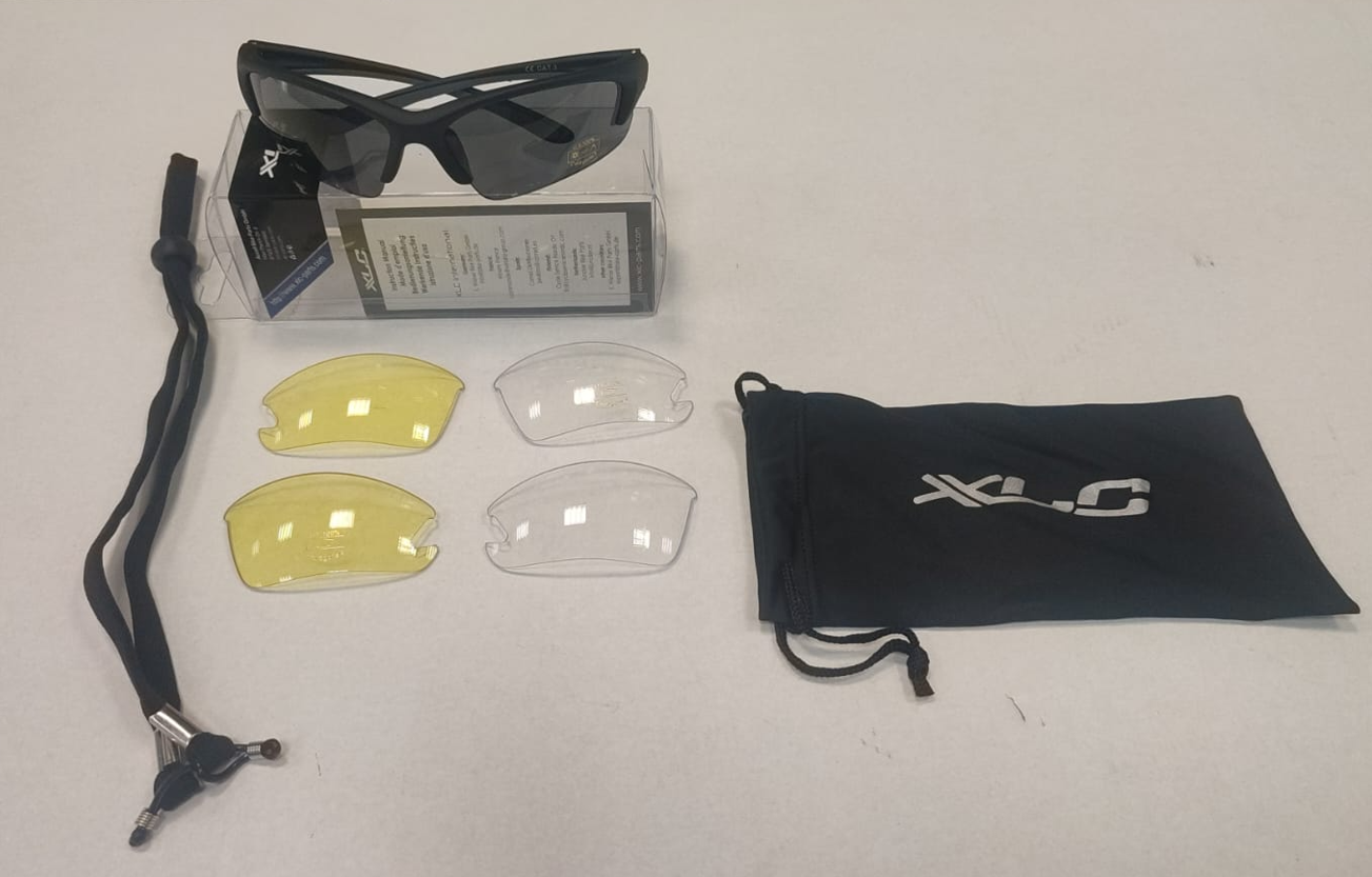 OCCHIALI XLC CON LENTI INTERCAMBIABILI + CORDINO + FODERO 