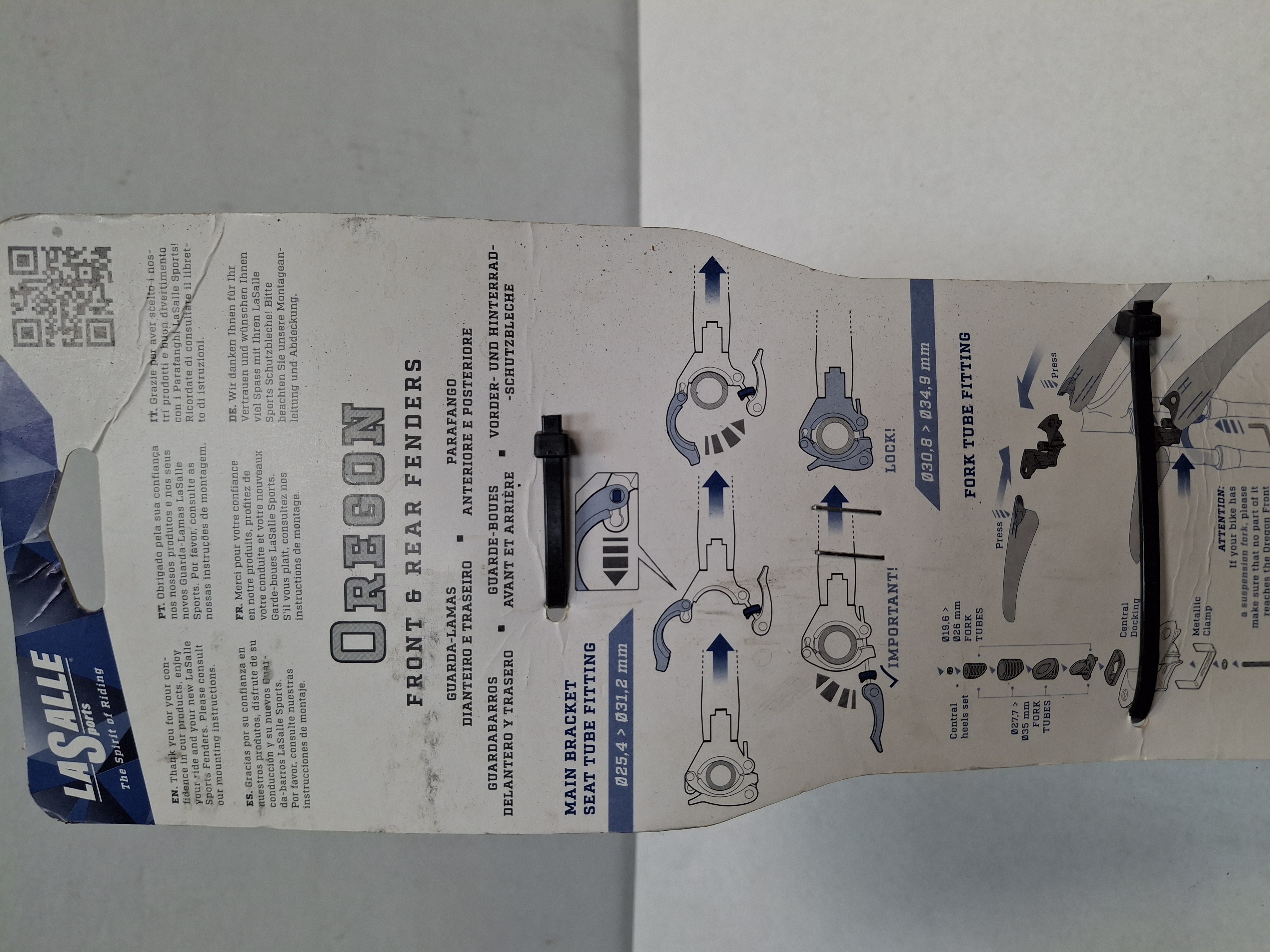 PARAFANGHI OREGON LA SALLE ATTACCO RAPIDO ADATTIA FORCELLA AMMORTIZZATA