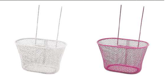  CESTINO ANTERIORE .AAM KIDZ BIANCO E ROSA  CON GANCI