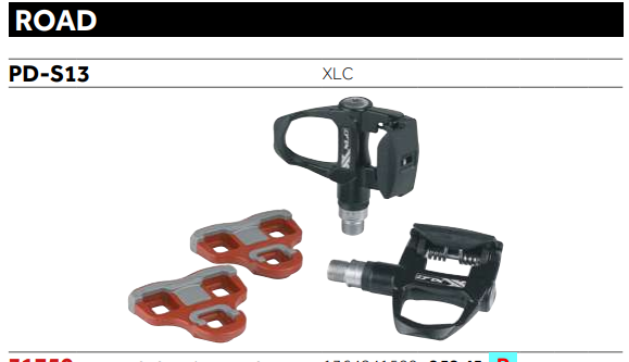  PEDALI XLC ROAD 9/16 