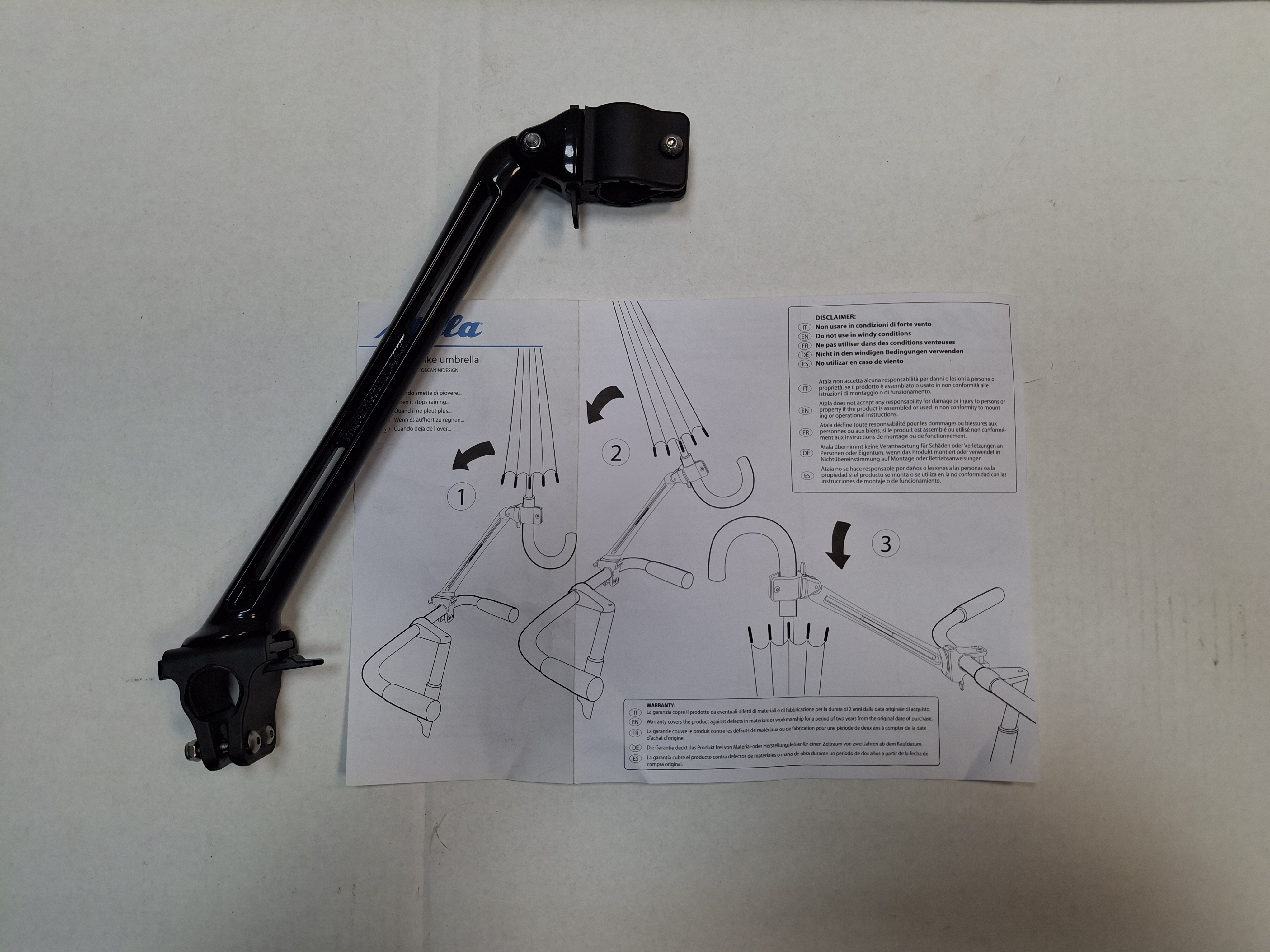 SUPPORTO PORTA OMBRELLO PER MANUBRIO
