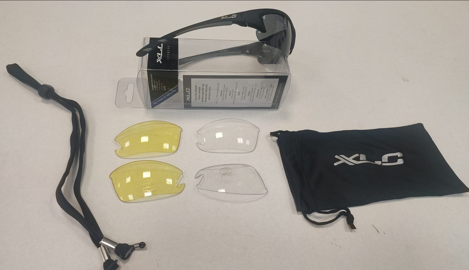 OCCHIALI XLC CON LENTI INTERCAMBIABILI + CORDINO + FODERO 